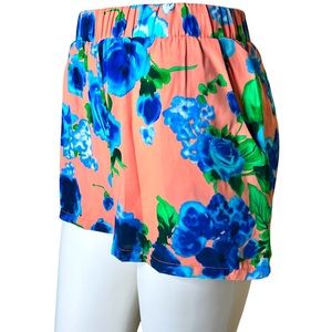 Coral Floral Shorts SMALL